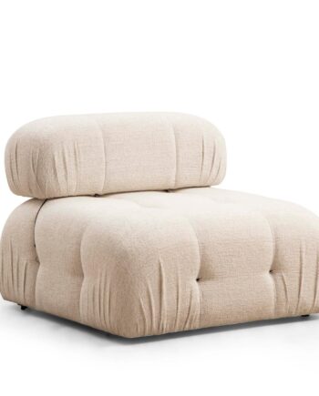 Nordvärk Bubble O1   Pers  Sofa Creme Bouclette Polyester Og Mat Sort Plast