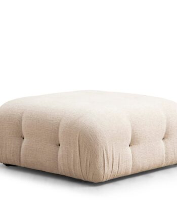 Nordvärk Bubble Puf  Kvadratisk Creme Bouclette Polyester Og Mat Sort Plast  95x95
