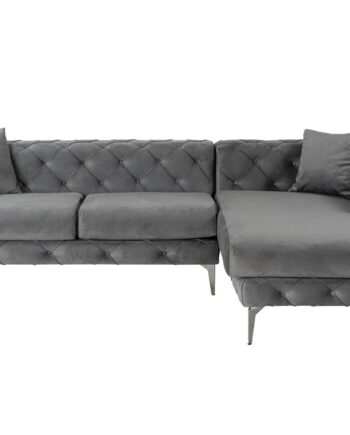 Nordvärk Como Eco Højre Hjørnesofa Antracitgrå Polyester Og Metal