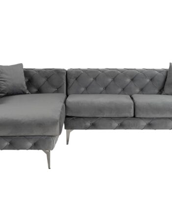 Nordvärk Como Eco Venstre Hjørnesofa Antracitgrå Polyester Og Metal