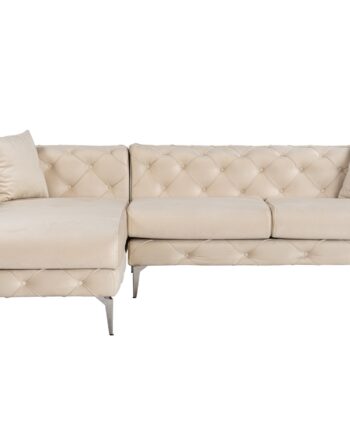 Nordvärk Como Eco Venstre Hjørnesofa Beige Polyester Og Metal