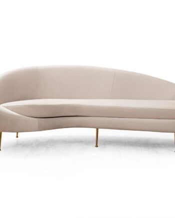 Nordvärk Eses   Pers  Sofa  Venstre Beige Polyester Stof Og Guld Metal