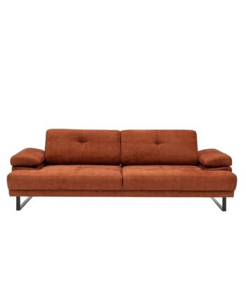 Nordvärk Mustang   Pers  Sovesofa Orange Polyester Og Mat Sort Metal