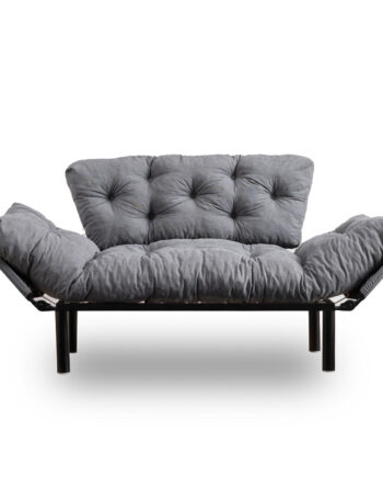Nordvärk Nitta   Pers  Sovesofa Grå Mikrofiber Stof Og Plast