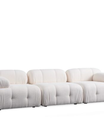 Nordvärk Petite     Pers  Sofa Hvid Polyester Og Sort Plastik