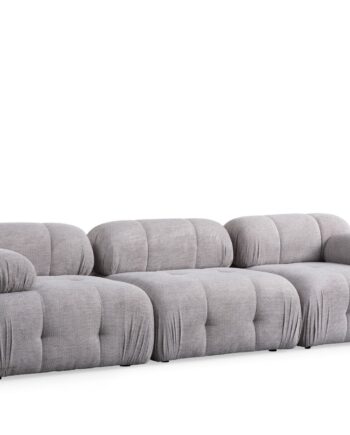 Nordvärk Petite     Pers  Sofa Lysegrå Polyester Og Sort Plastik
