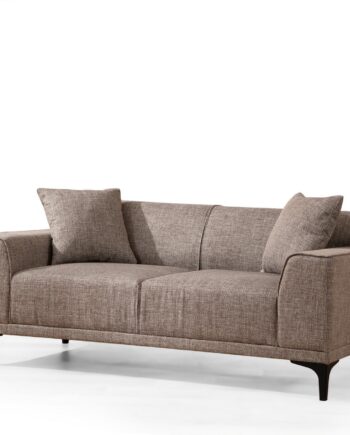 Nordvärk Petra     Pers  Sofa Fawn Polyester Og Sort Plast