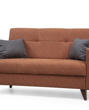Nordvärk Polya   Pers  Sovesofa Fliserød Stof Og Plast