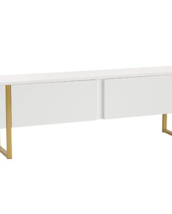 Nordvärk Serenity Tv-bord       Låger Hvid Melamin Og Guld  180x29