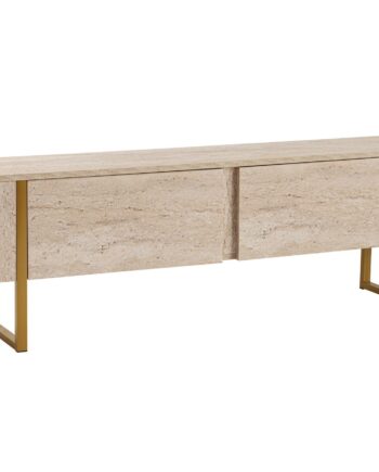 Nordvärk Serenity Tv-bord       Låger Travertin Melamin Og Guld  180x29
