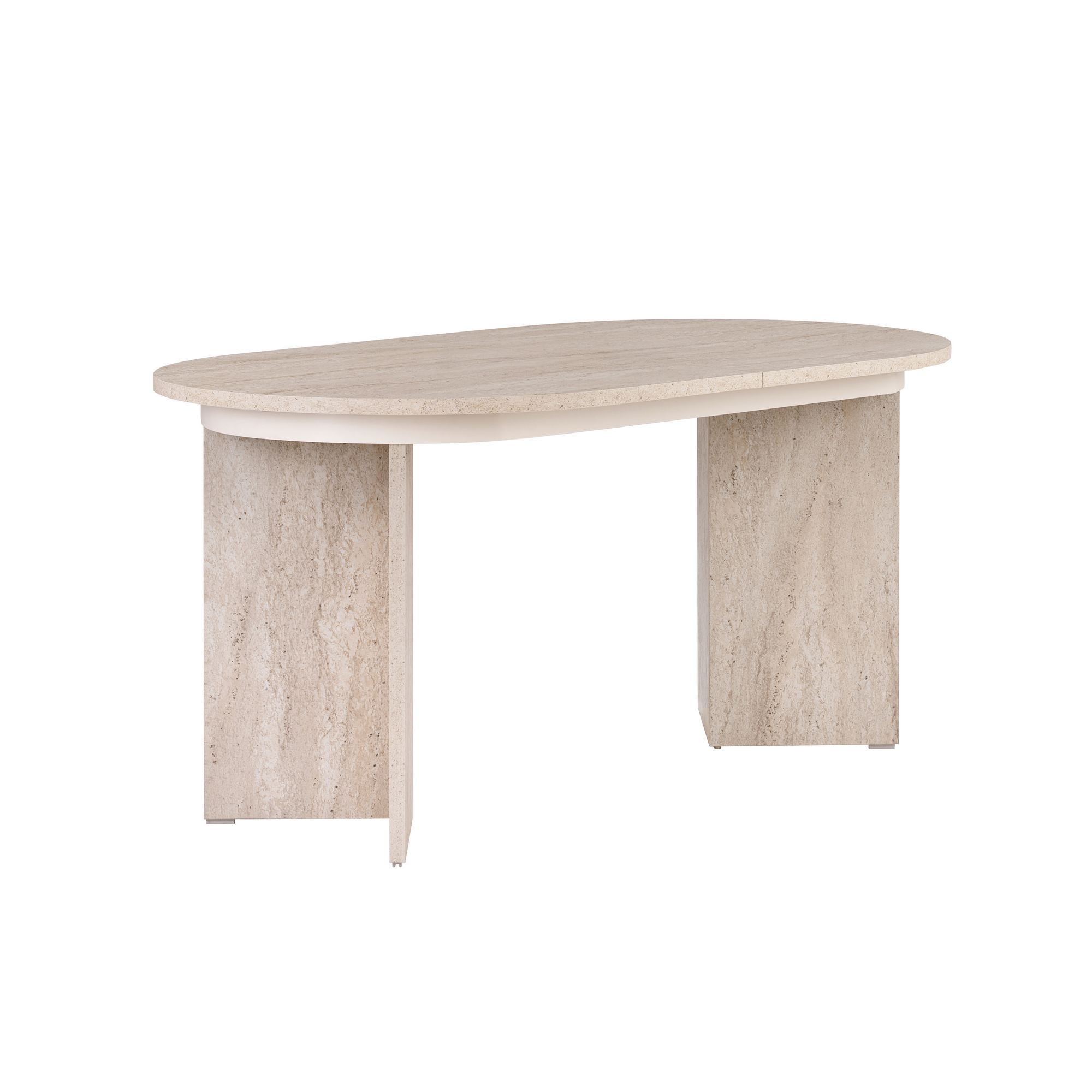 Nordvärk Sorell Spisebord       Tillægsplade  Oval Sand Travertin Melamin  160x90