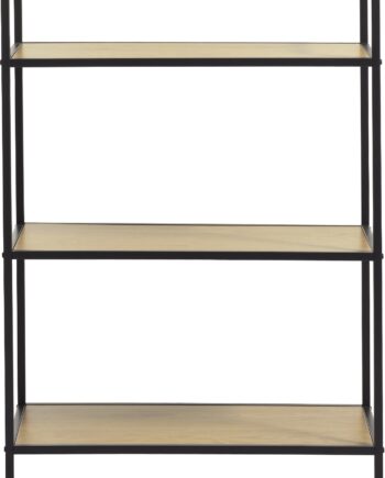 Opbevaringsreol Nordique Design Altino Natur Sort H89xb70xd35 Cm