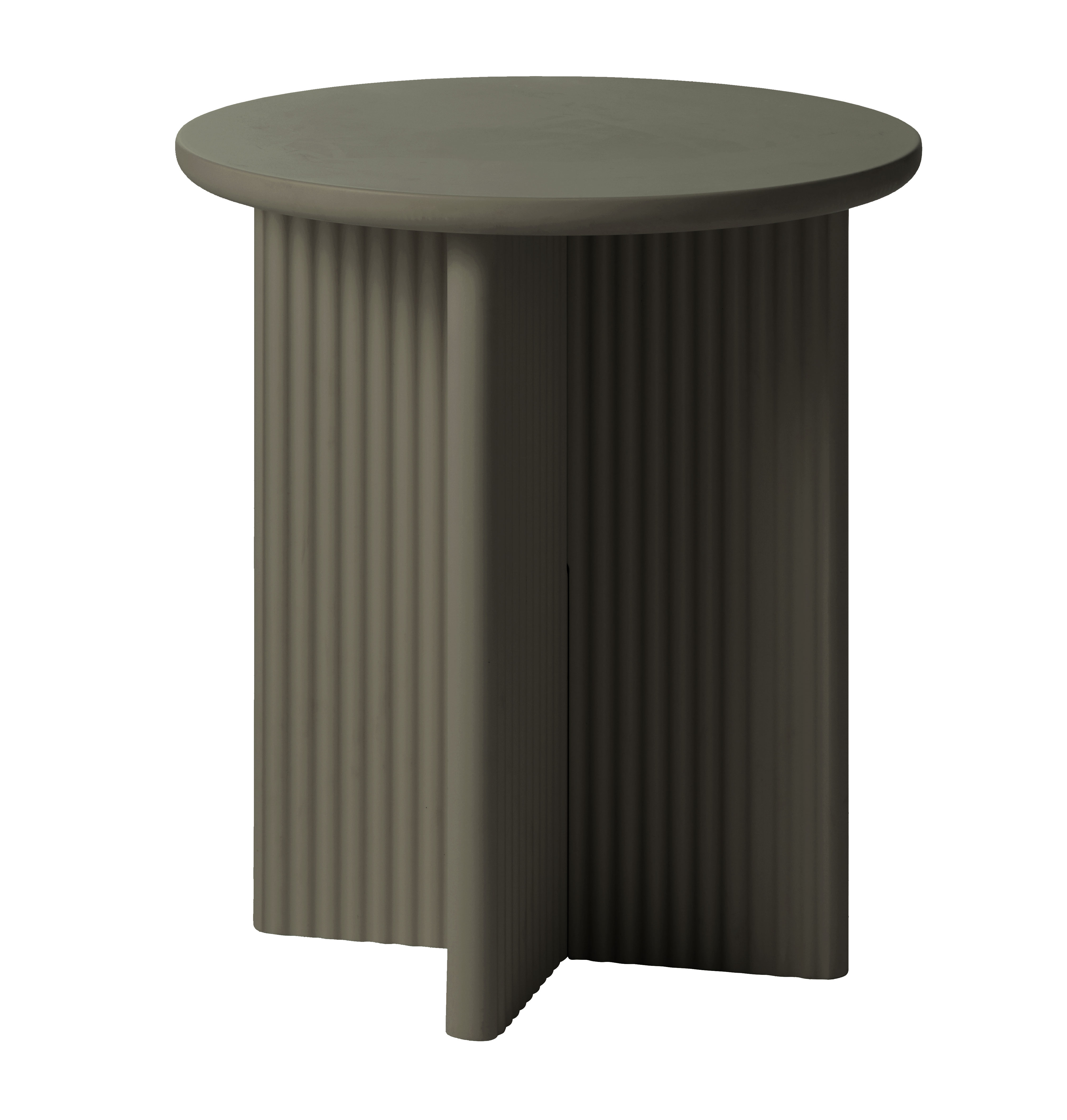 Palma Sidebord  Rund Olivengrå Mdf  ø50