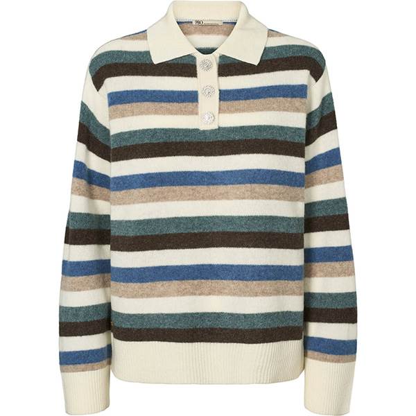 Pbo Revo Knit Polo Sand Blue Stripe : Erling Christensen Møbler