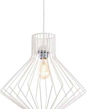 Pendel Lampe Ideal Lux Ampolla ø395 Mm Justerbar H540-1430 Mm Hvid Metal