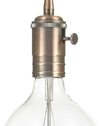 Pendel Lampe Ideal Lux Doc   Metal ø100 H145-2235 Mm Kobber Sort