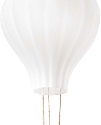 Pendel Lampe Ideal Lux Dream Big ø42 Cm Justerbar Højde 100 265 Cm Hvid Krom Glas Og Stof