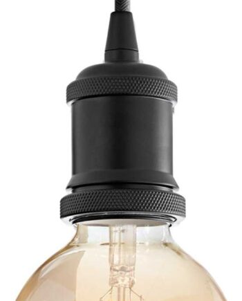 Pendel Lampe Ideal Lux Frida Sort Metal ø100   H300-1500 Mm E27 Fatning