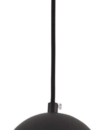 Pendel Lampe Ideal Lux Mr Jack Mat Sort ø110 Mm Justerbar H160-2250 Mm Metal Inkl  Gu10 5w Pære