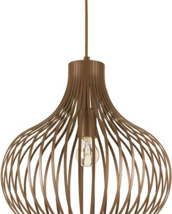 Pendel Lampe Ideal Lux Onion ø380 Mm Justerbar Højde 435-2525 Mm Kaffe Brun