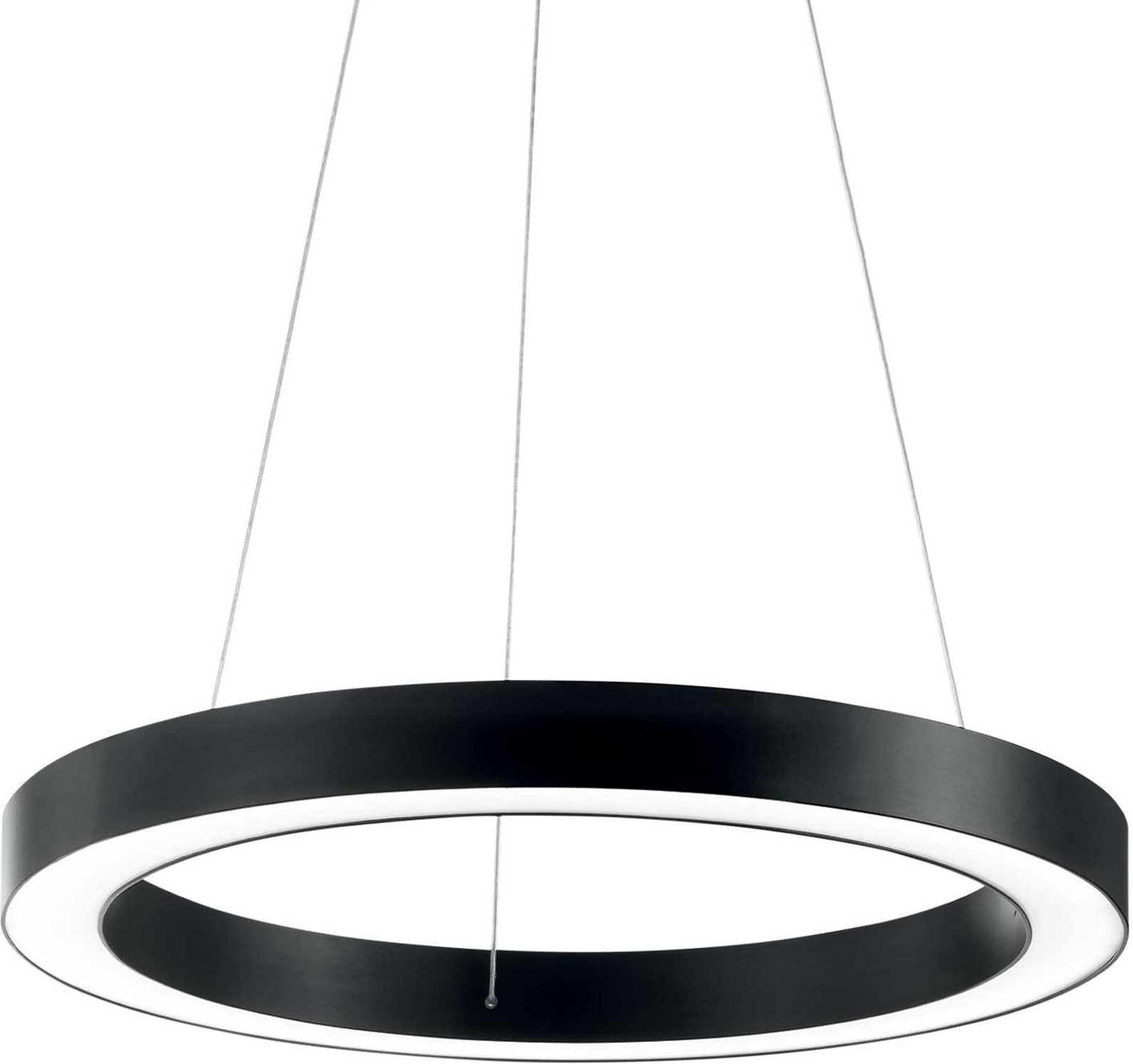 Pendel Lampe Ideal Lux Oracle ø500 Sort Justerbar Højde 105-2195 Mm Integreret Led 2850 Lm 3000
