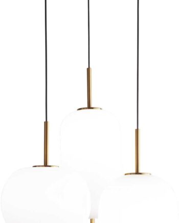 Pendel Lampe Ideal Lux Umile ø60 Hvid Guld Led 5300 Lm