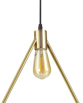 Pendel Loftlampe Ideal Lux Abc Satin-messing Justerbar Højde 38-247 Cm