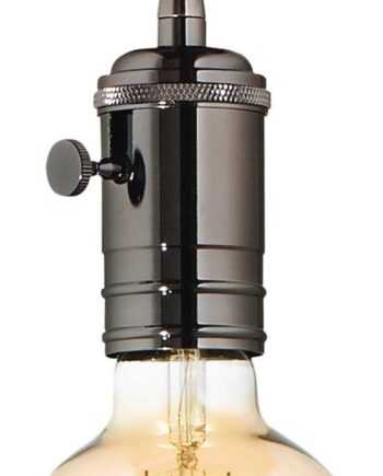 Pendel Ophængslampe Ideal Lux Doc   Sort Metal ø100 Mm Højde 145-2235 Mm E27 Ip20
