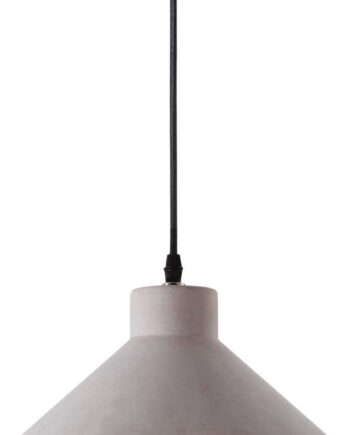 Pendel- Ophængslampe Ideal Lux Oil ø25 Cm Beton Sort Med Justerbar Højde Og 12   Stofkabel