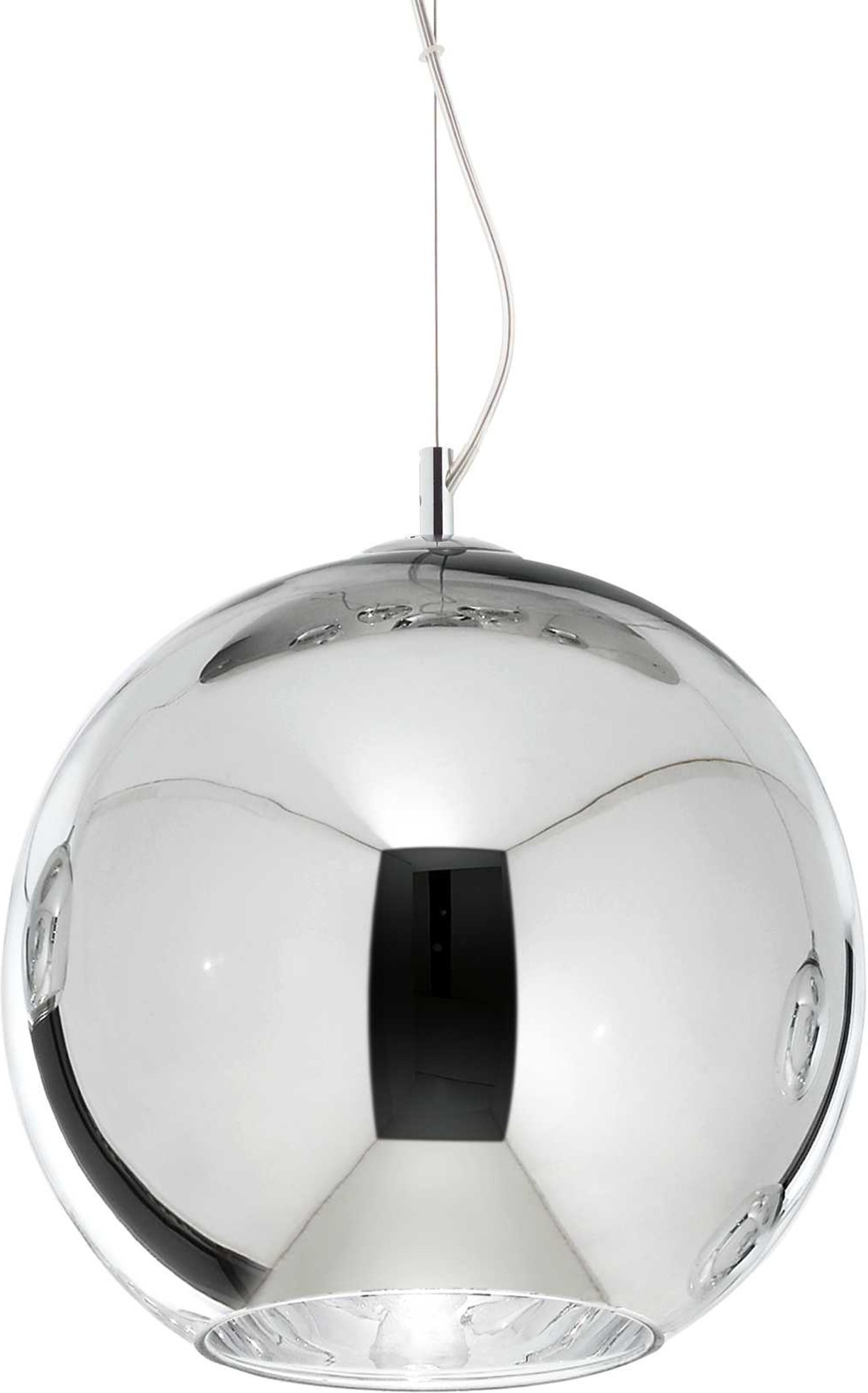Pendelampe Ideal Lux Nemo   Krom Og Glas  ø40 Cm  Justérbar Højde 43 252 Cm  E27-pære
