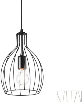 Pendellampe Ideal Lux Ampolla   Hvid Metal ø20   Cm Justerbar Højde 45-114 Cm
