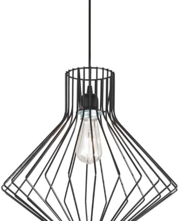 Pendellampe Ideal Lux Ampolla Sort Metal ø395 H540-1430 Mm Justerbar E27 Ip20