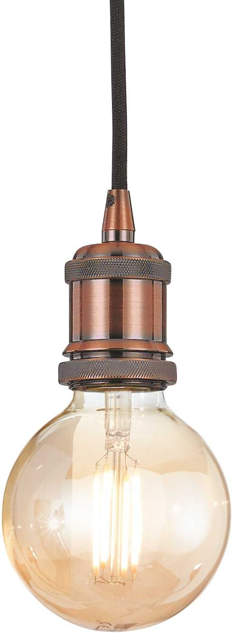 Pendellampe Ideal Lux Frida Antik Kobber Metal ø10 Cm Justerbar Højde 30-150 Cm E27