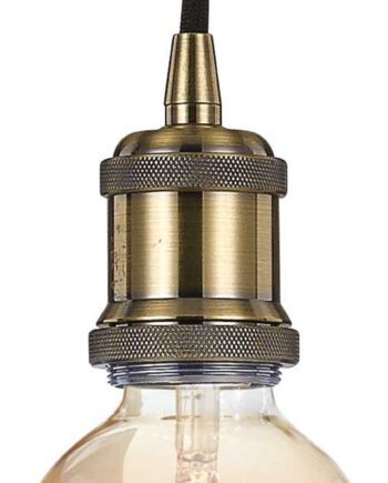 Pendellampe Ideal Lux Frida ø100 Mm Justerbar Højde 300 1500 Mm Brændt Metal