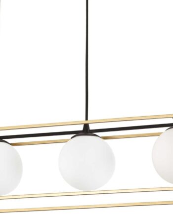 Pendellampe Ideal Lux Lingotto Loftlampe Messing Sort Justerbar Højde 3xe14