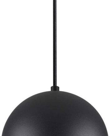 Pendellampe Ideal Lux Mr Jack ø150 Mm Sort Metal Justerbar Højde Inkl Led 480 Lm 3000k Ip20