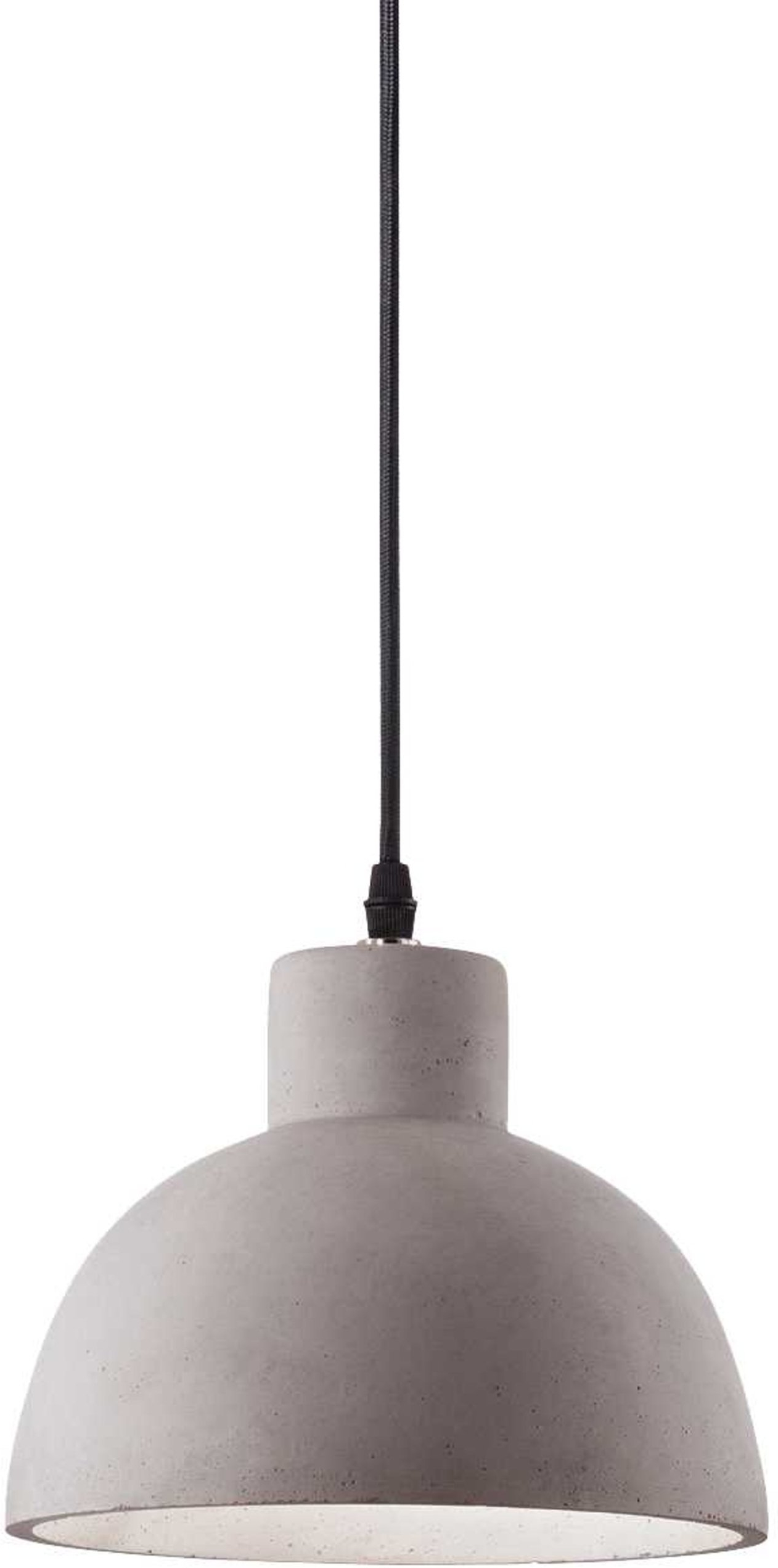 Pendellampe Ideal Lux Oil ø205 Mm Beton Sort Industrielt Design Loftlampe