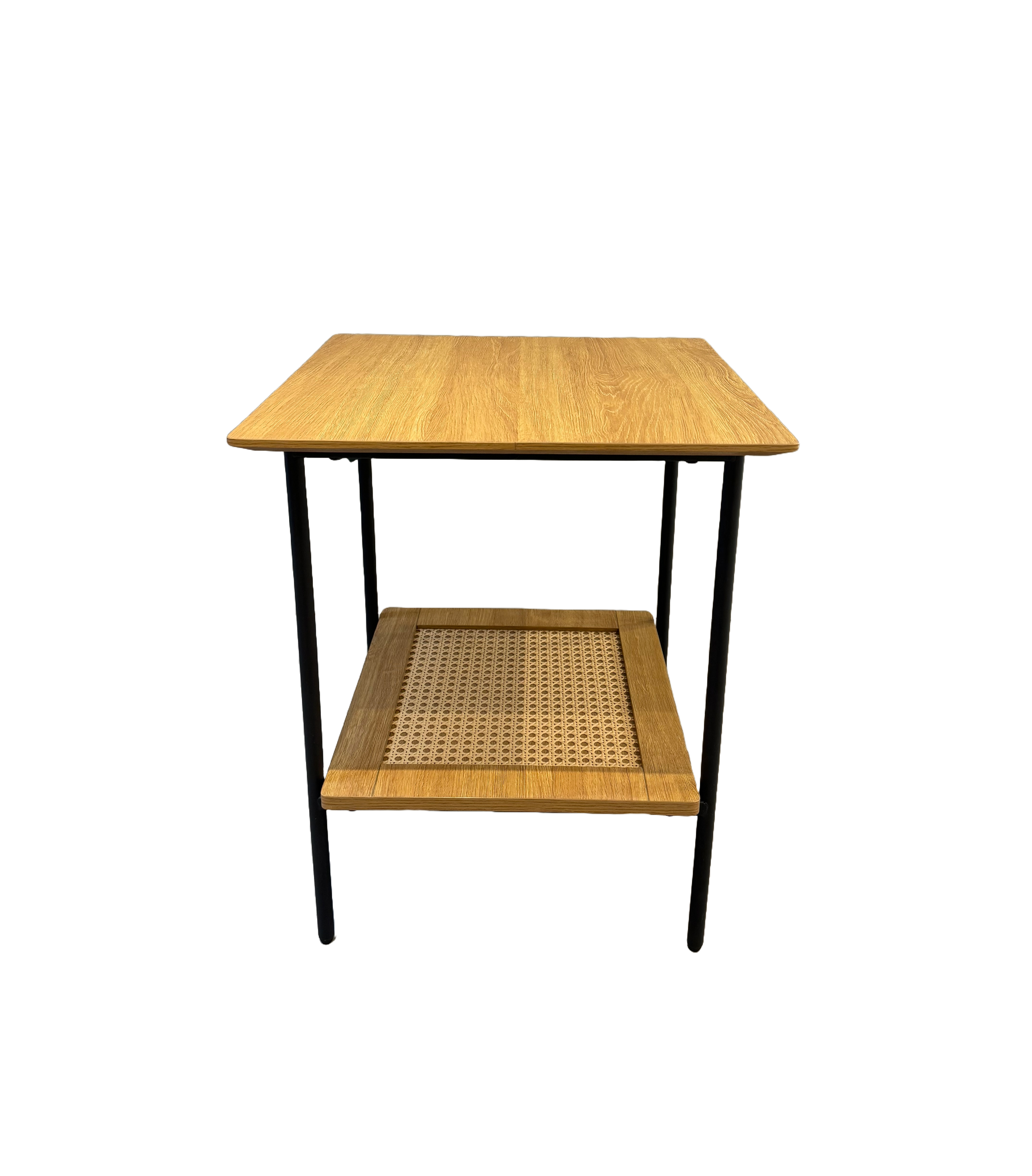 Pensacola Sidebord       Hylde  Kvadratisk Natur Eg Melamin Og Natur Polyrattan  45x45