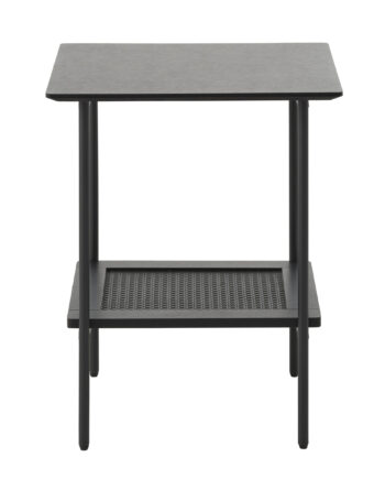 Pensacola Sidebord       Hylde  Kvadratisk Sort Melamin Og Sort Polyrattan  45x45