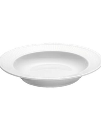 Pillivuyt Plissé Tallerken Dyb Dia 22 Cm Hvid  : Erling Christensen Møbler