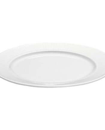 Pillivuyt Plissé Tallerken Flad Dia 20 Cm Hvid  : Erling Christensen Møbler