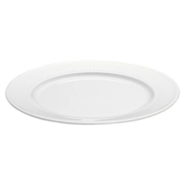 Pillivuyt Plissé Tallerken Flad Dia 20 Cm Hvid  : Erling Christensen Møbler