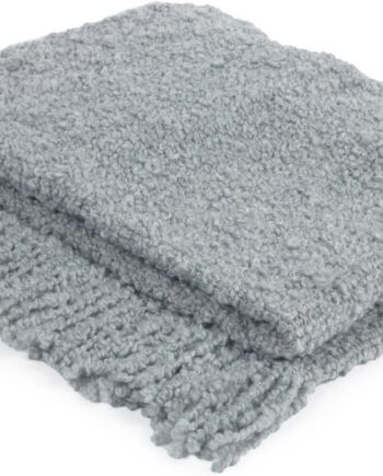 Plaid Tæppe Kave Home Corel 125ã 150 Cm Grå   Blødt Polyester-akryl