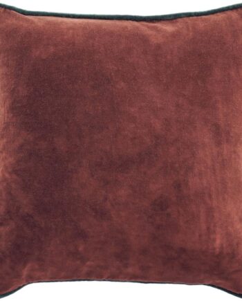 Pudebetræk Kave Home Julina   Bomuldsvelour Rød 45x45 Cm Med Kontrastkant