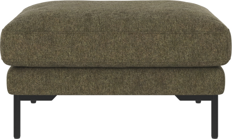Puf Fodskammel Rowico Corwin   Grøn Brenda Polyester Med Sortlakerede Metalben H45ã B84ã D64 Cm