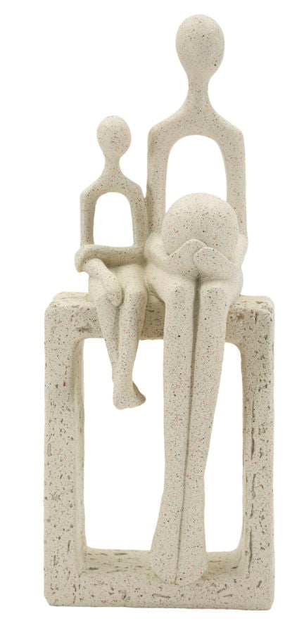 Pyntefigur   Creme Af Polyresin   10x7x5 Cm