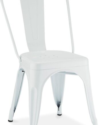 Raymond   Hallmark Islay Spisebordsstol  Hvid Lakeret Stål   Ergonomisk Spisestol Med Minimalistisk Design