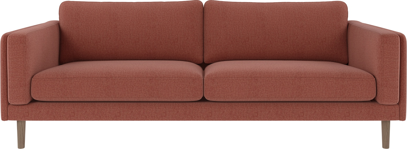 Rowico Braden  -personers Sofa Rød Hvidkalk ø216ã 87ã 78 Cm Polyester Fscâ -mix
