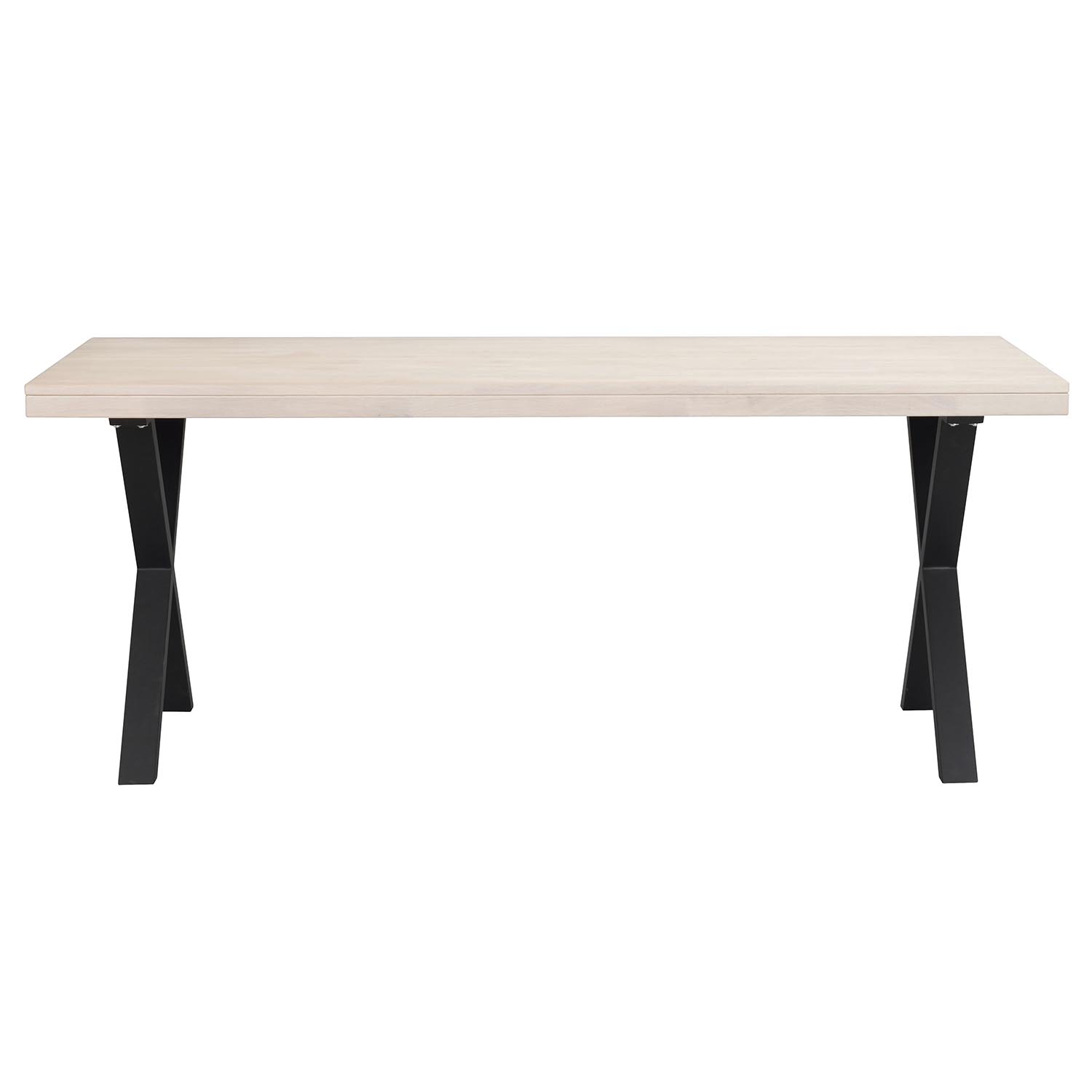 Rowico Brooklyn Spisebord Hvidpigmenteret Træ Og Sort Metal 170x95
