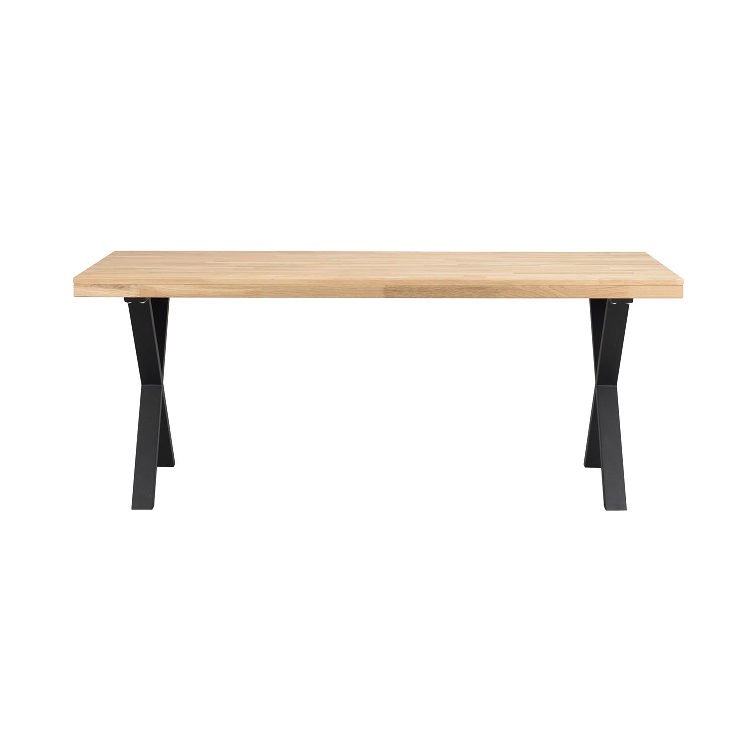 Rowico Brooklyn Spisebord Natur Egetræ Og Sort Metal 170x95